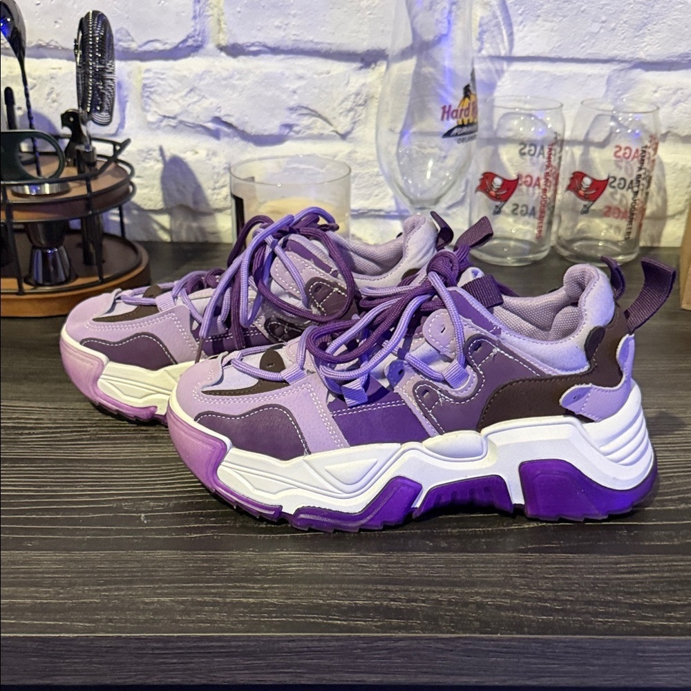 Women's Purple Sneakers - Picture 3 of 8